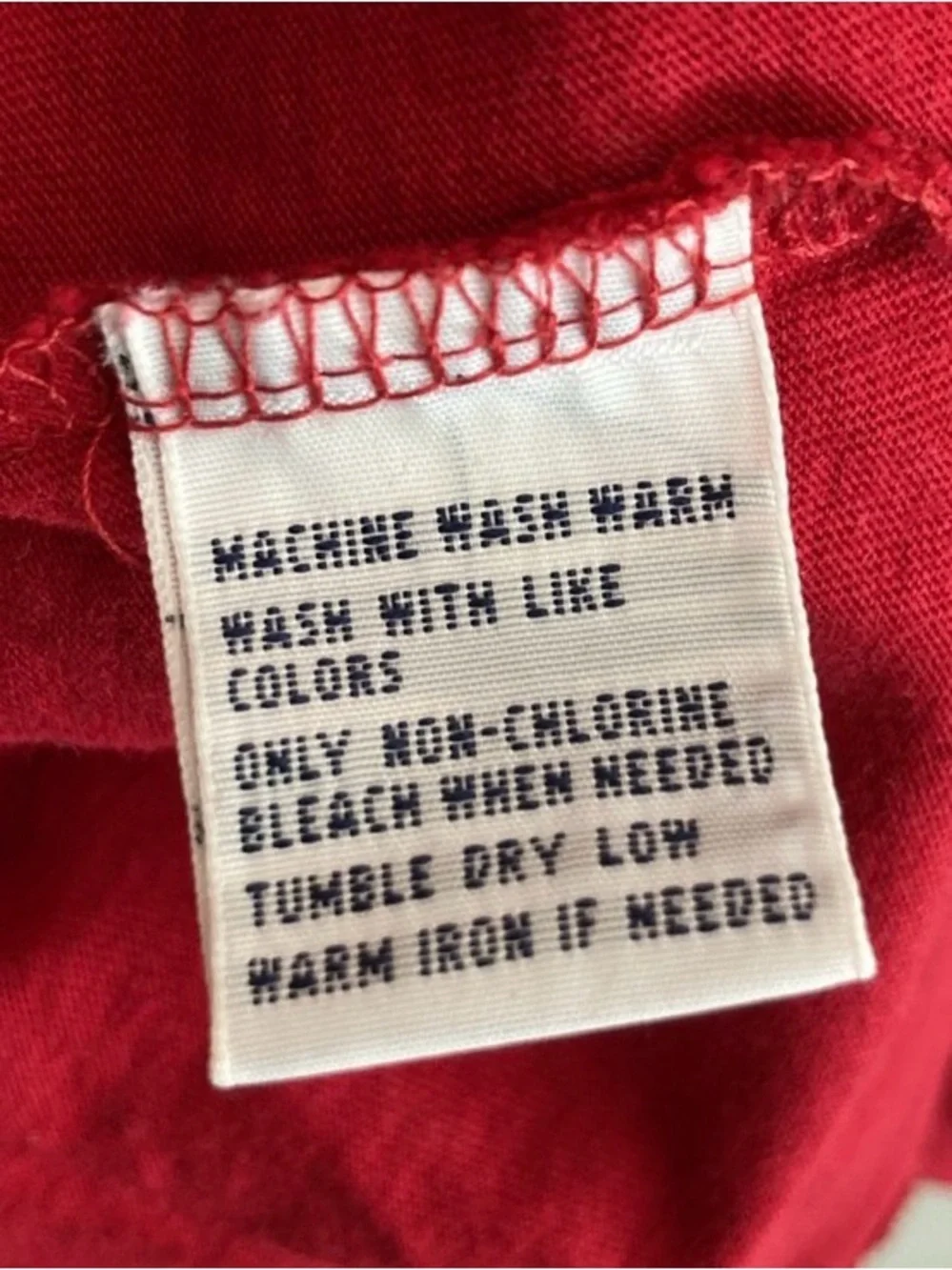 Polo by Ralph Lauren Red V‑Neck Short Sleeve Tee Navy Pony, Men’s Size Large